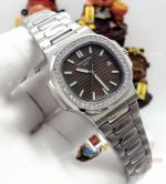 Patek Philippe Nautilus Copy Watch Diamond Bezel Stainless Steel 40mm